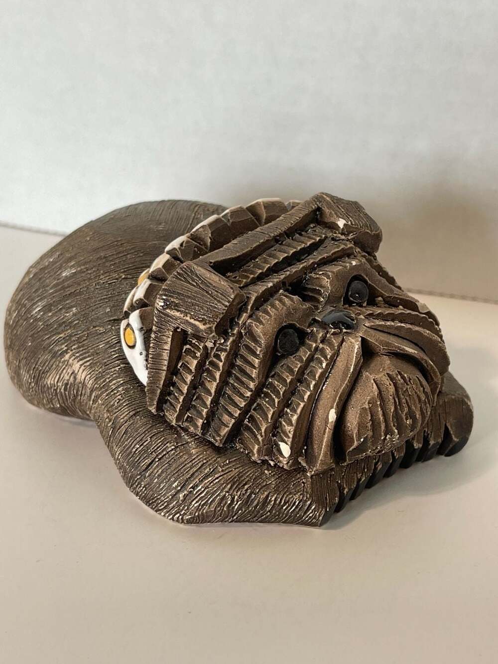 Artesania Rinconada Retired Bulldog Figurine with Daisy Collar